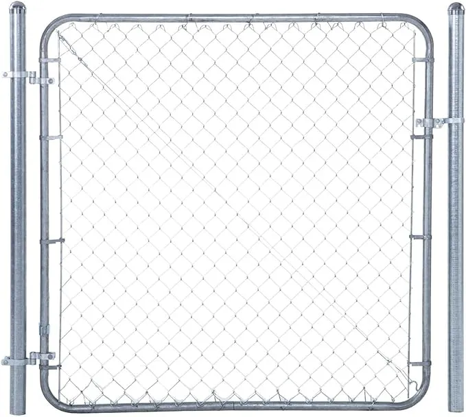 Adjust-A-Gate Chain Link Fence Gate Kit with Round Corner Frame (24"-72" W x 6' H)