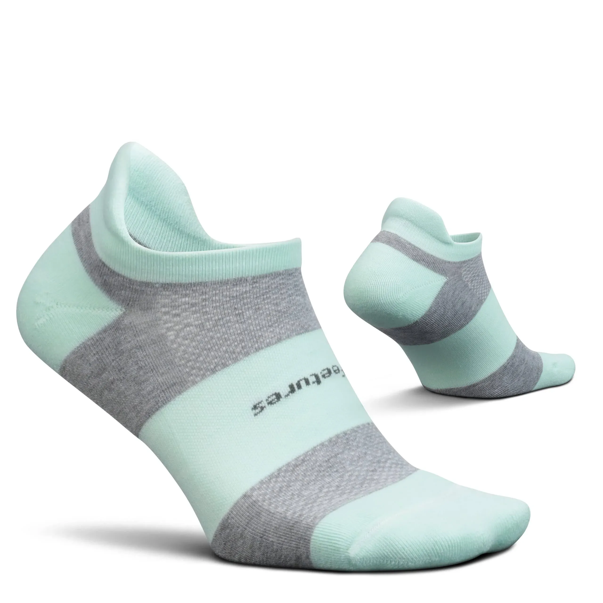 Feetures High Performance Cushion No Show Tab Socks - Move Aside Mint / Small