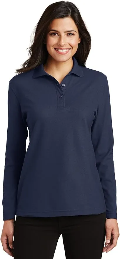 Port Authority Women's Silk Touch Long Sleeve Polo