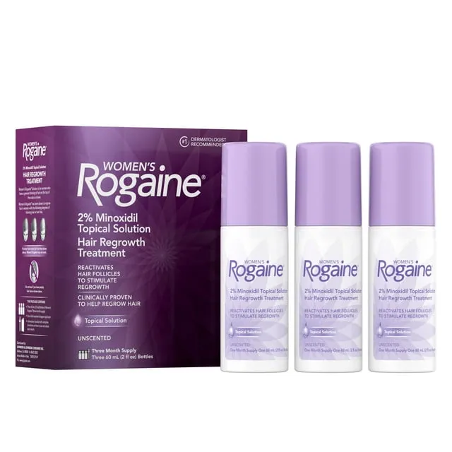 Women's Rogaine 2% Minoxidil Liquid Solution, 3-Month Supply