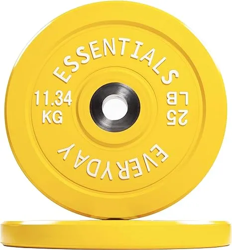 BalanceFrom Color Coded Olympic Bumper Plate Weight Plate with Steel Hub