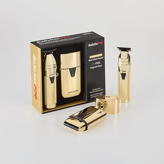 BaBylissPRO GoldFX Trimmer & UVFOIL Single-Foil Shaver Set