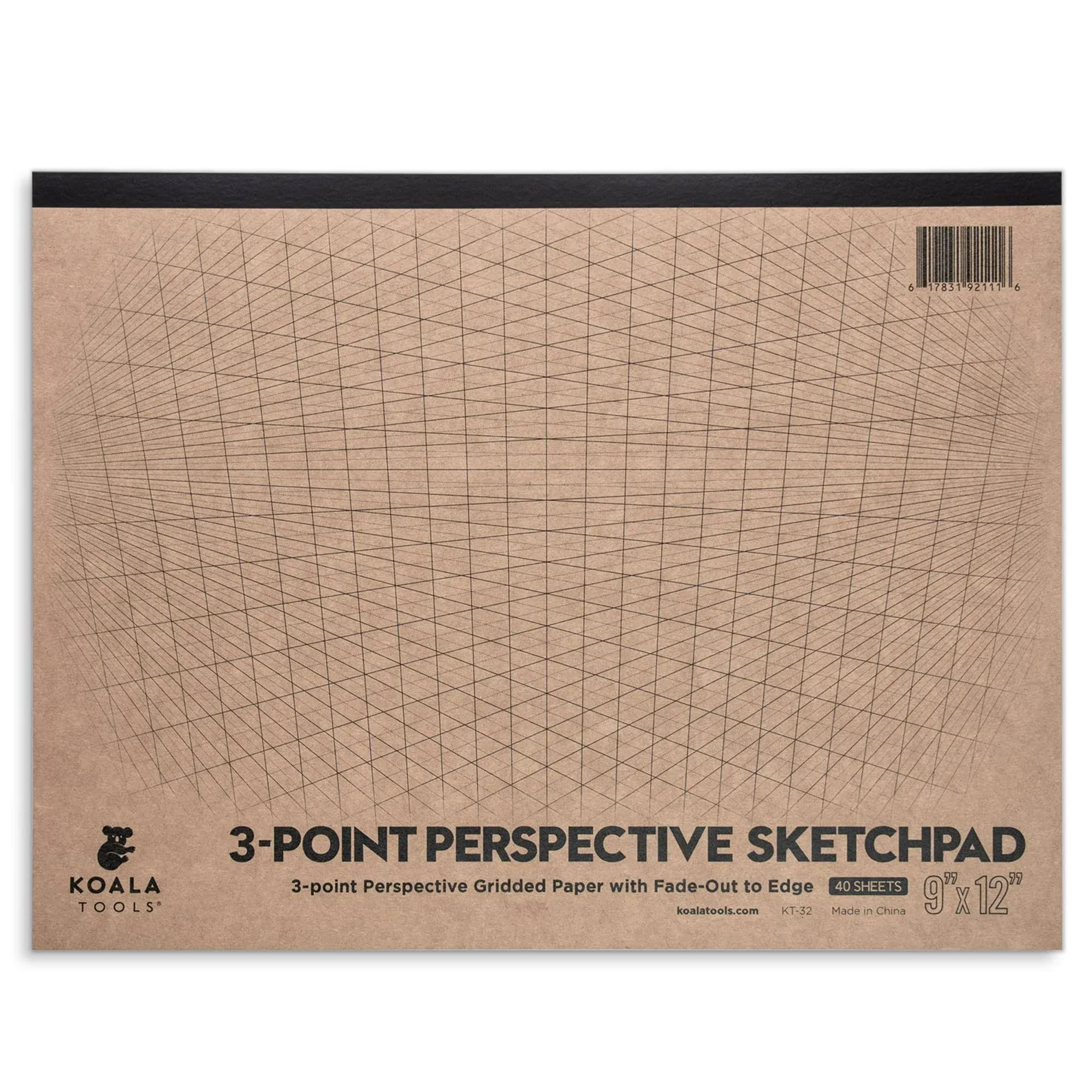 Koala Tools - 40-Page Large Drawing Pad for 3-Point Perspective Drawing Sketc...