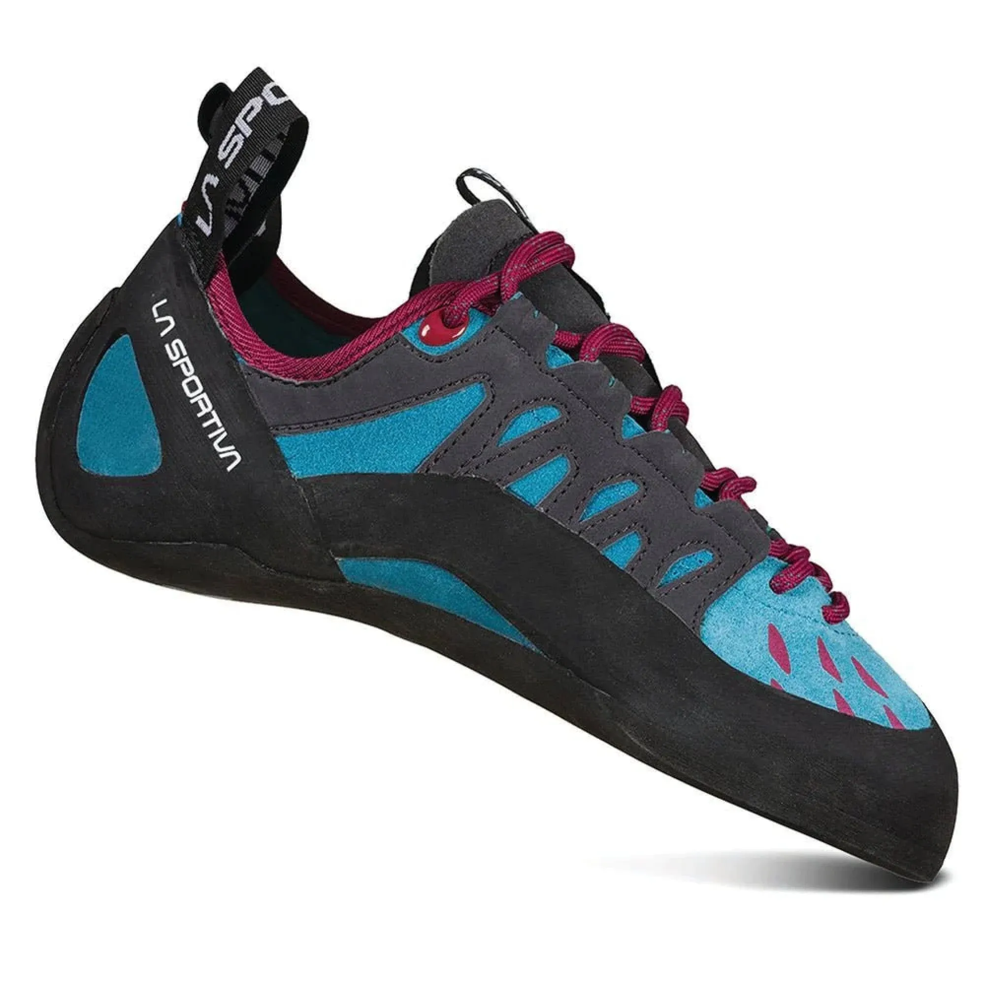 La Sportiva Tarantulace Women's Climbing Shoes, Topaz/Red Plum / 39.5