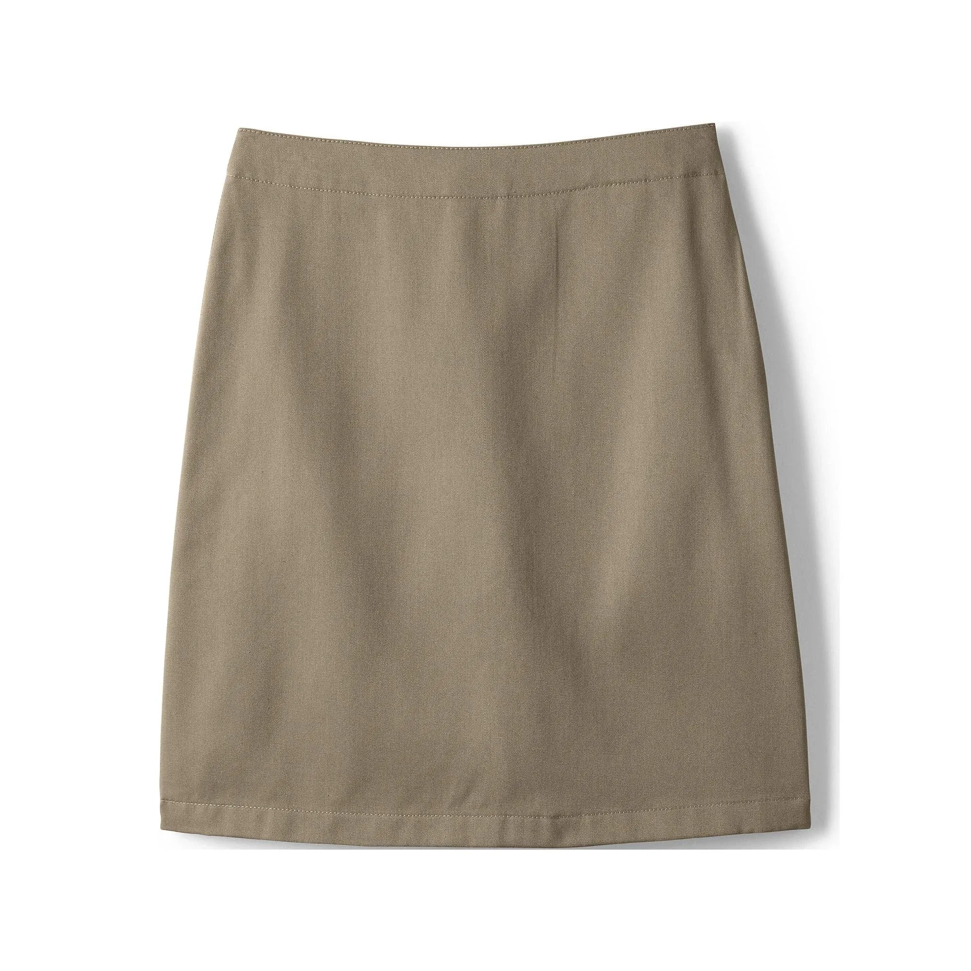 Lands' End School Uniform Girls Blend Chino Skort Top of Knee - 4 - Khaki