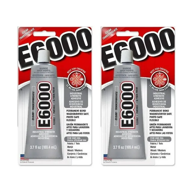 E6000® Craft Glue Clear Med Viscosity 3.7 Oz Tube(2 Tubes)