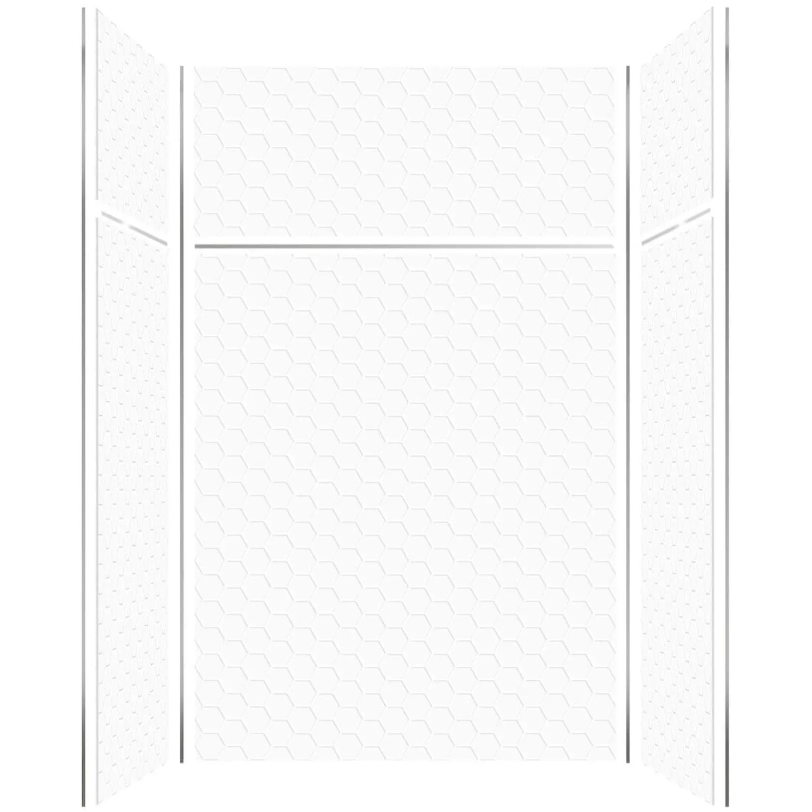 Transolid PWKX60367224 Prodigy 96 inch High x 60 inch Wide x 36 inch Deep Six Panel Alcove Shower Wall, White