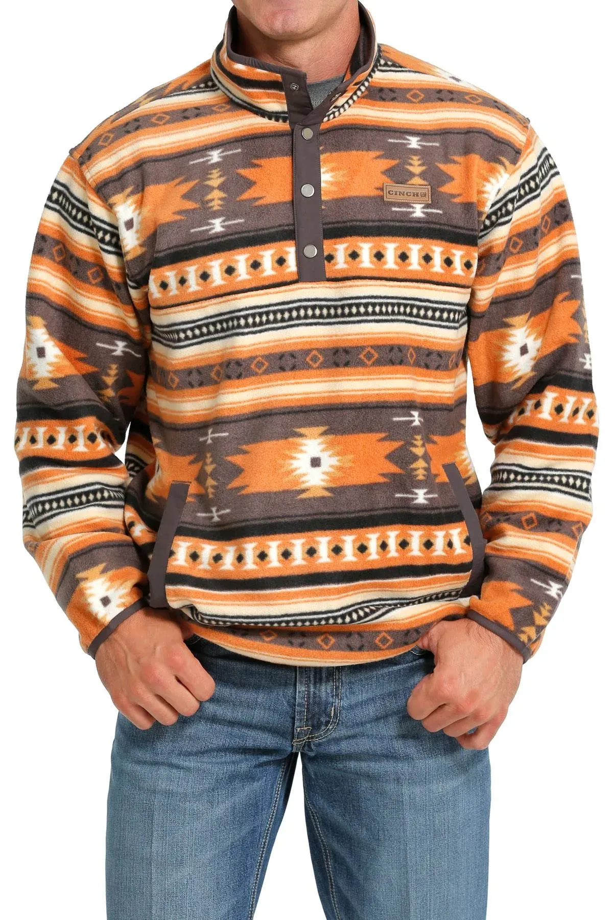 Cinch Men's Southwestern Print 1/4 Snap Pullover Multi XX-Large US