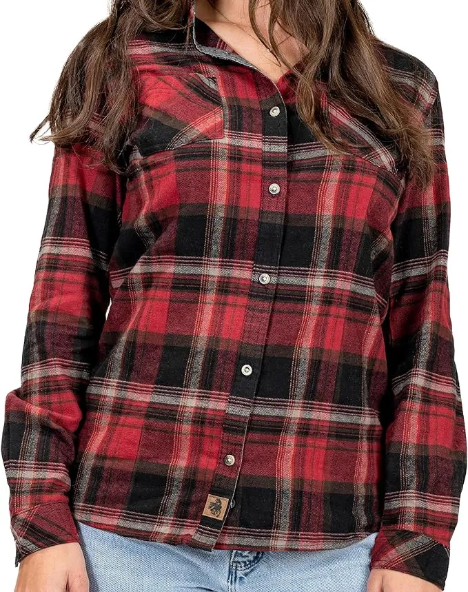 Legendary Whitetails Ladies Cottage Escape Flannel Shirt, Size: XXL, Forest Plaid