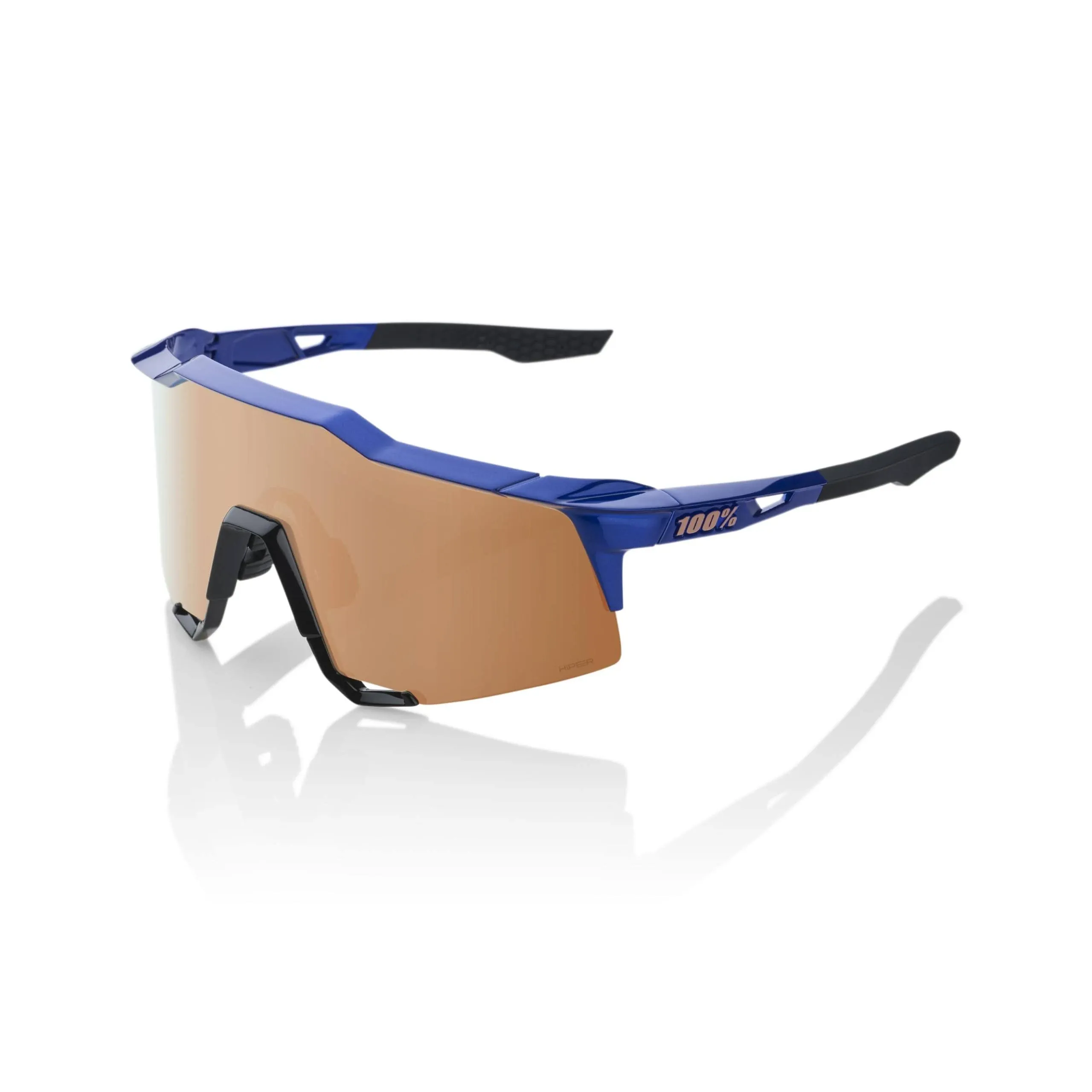 100% Speedcraft Sunglasses Gloss Cobalt Blue; HiPER Copper Mirror