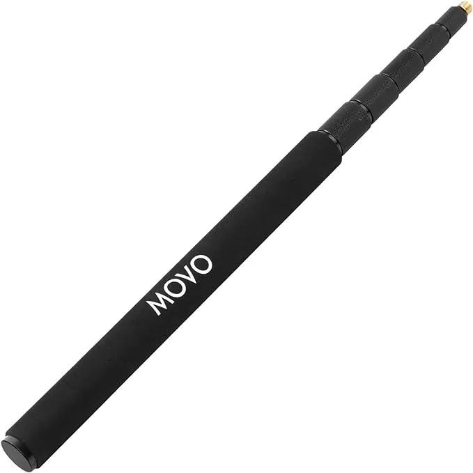 Movo CMP-15 Professional Aluminum Boom Pole for Shotgun Microphones – Compatible with Rode NTG Series, Sennheiser MKE600, Audio-Technica AT875R & More