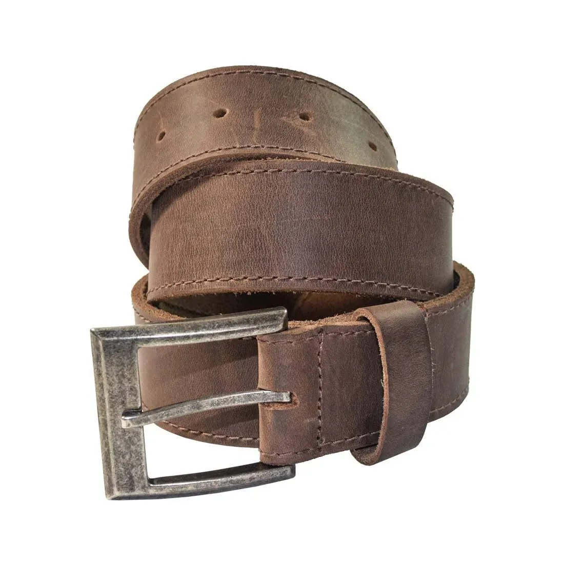 Hide &amp; Drink, Thick Leather Belt With Hidden Pocket Handmade :: Bourbon Brown