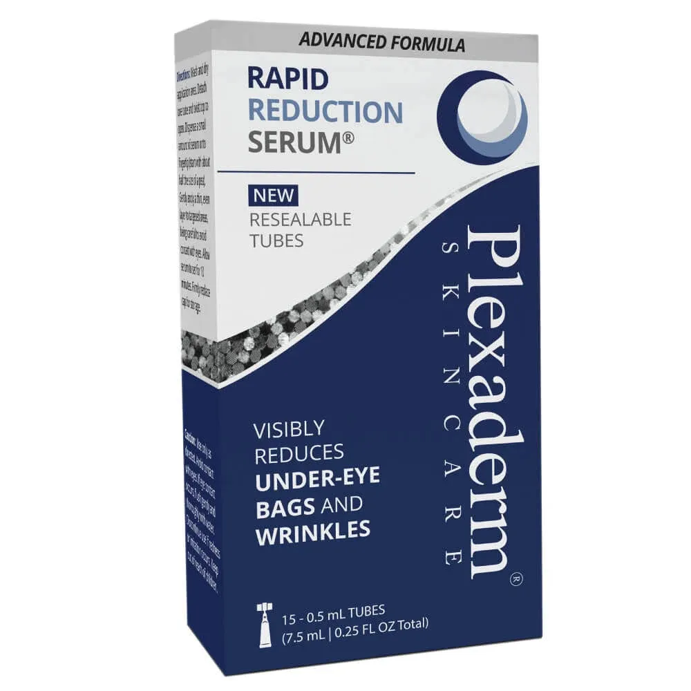 Plexaderm Rapid Reduction Eye Serum - Advanced Formula - Anti Aging Serum Visibly Reduces Under-Eye Bags, Wrinkles, Dark Circles, Fine Lines & Crow's Feet Instantly - Instant Wrinkle Remover for Face