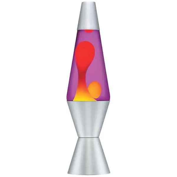 Lava the Original 14.5" Yellow/Red Wax with Purple Liquid Lava Lamp