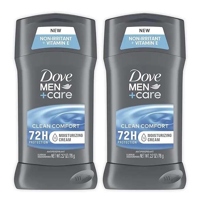 Dove Men+Care Antiperspirant Deodorant Stick, Clean Comfort, 2.7 Ounce (Pack of 6)