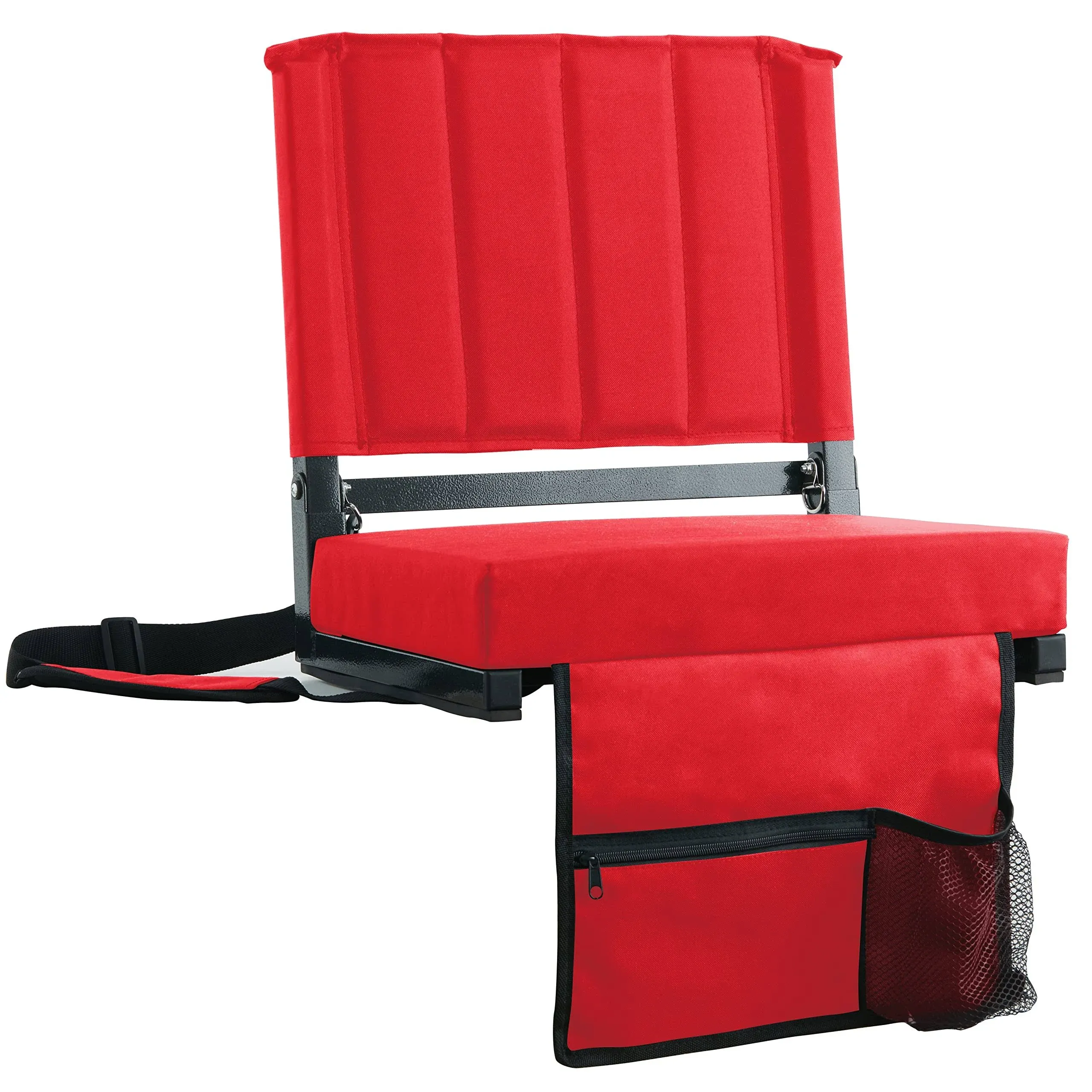 Sport Beats Stadium SEATS with Back Support Bleacher Chairs with Back and Cushion Thick Padded Bleacher SEATS Includes Shoulder Strap