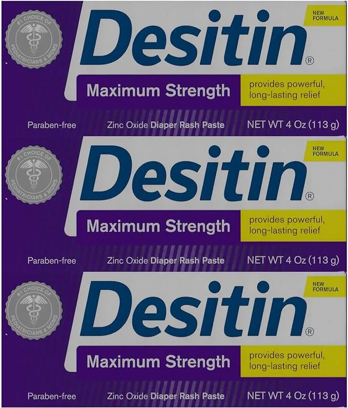 Desitin Maximum Strength Diaper Rash Paste, 4 ounce (pack of 6)