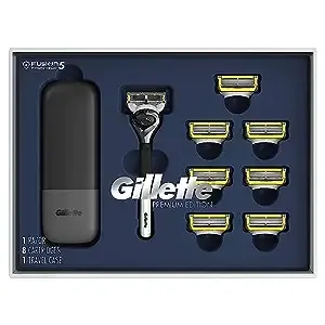 Gillette ProGlide Shield Premium Edition Razors for Men, 1 Gillette Razor, 8 ProShield Razor Blade Refills, 1 Travel CaseGillette ProGlide Shield Premium Edition Razors for…