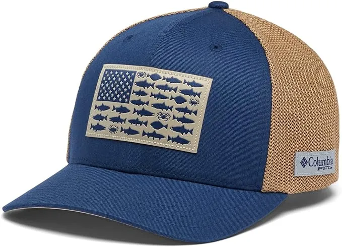 Columbia PFG Fish Flag Mesh Ball Cap-High