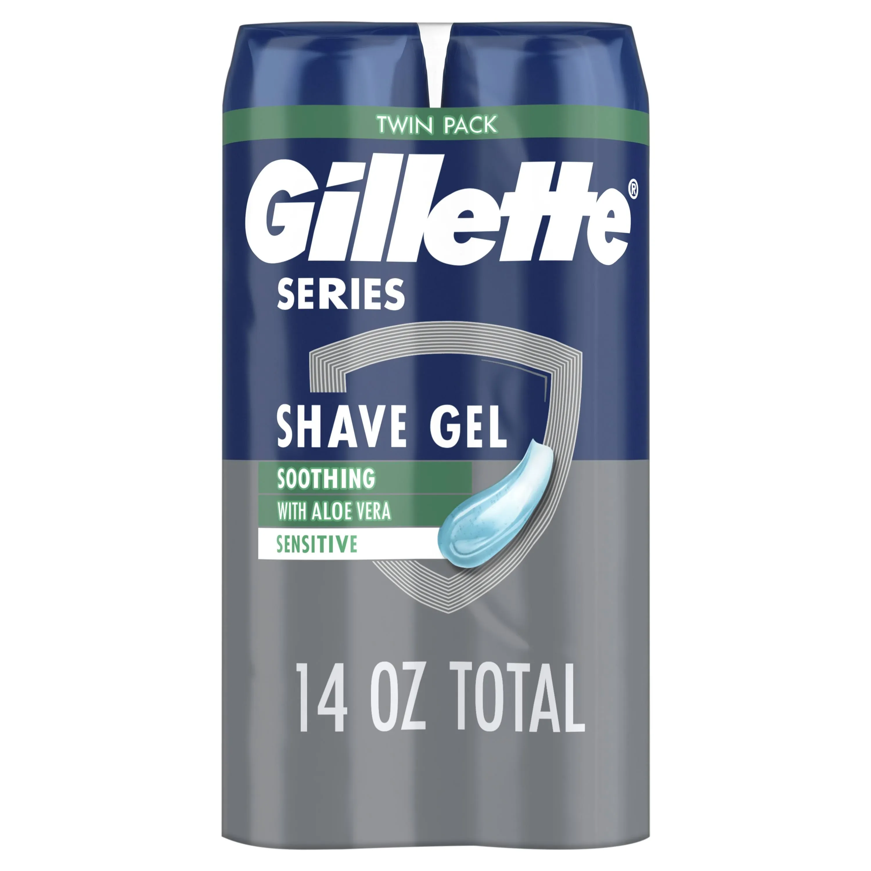 Gillette Sensitive Skin Triple Protection Shave Gel 2 Count / 7 oz