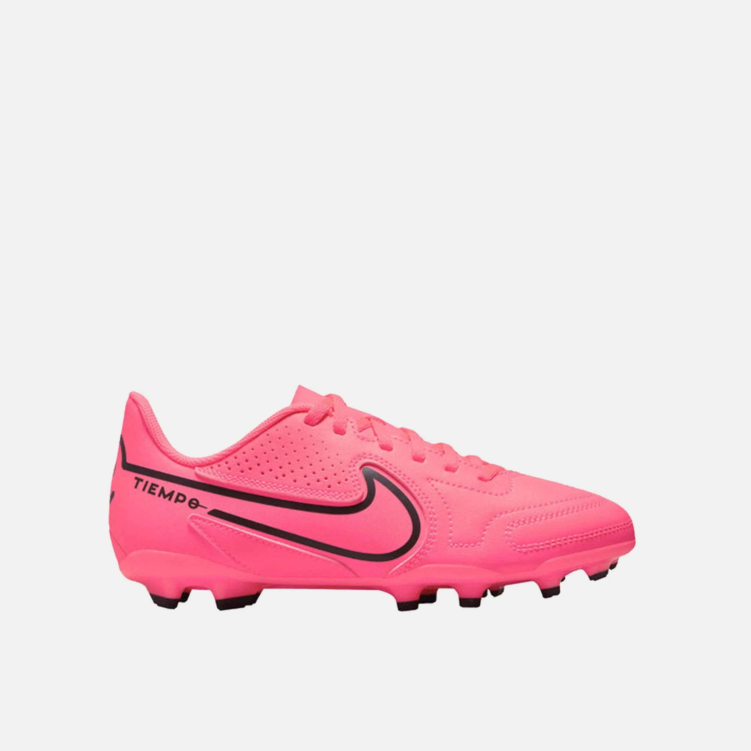 Nike Kids Tiempo Legend 9 Club FG/MG Pink/Black, 5.5