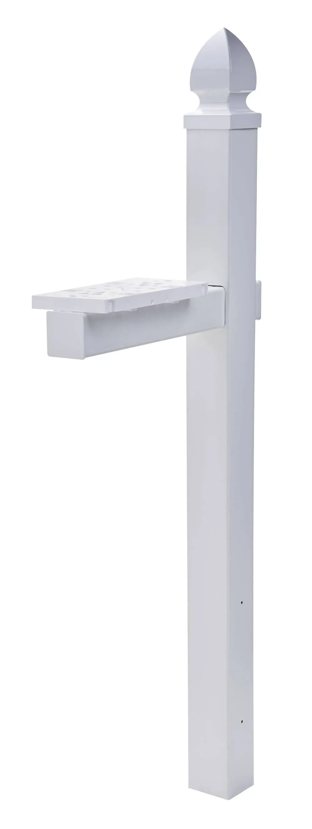 Gibraltar Mailboxes 57 in. Whitley PVC Mailbox Post, White