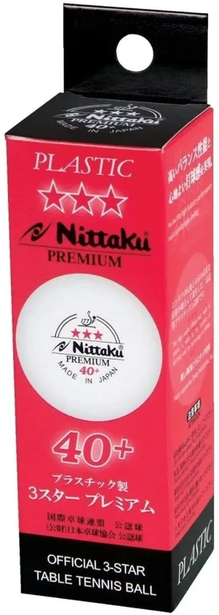 Nittaku 3 Star Premium 40+ Table Tennis Balls