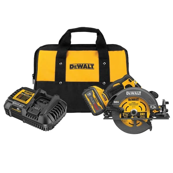 DeWalt 60V MAX 7-1/4 in. Cordless Brushless Circular Saw Kit (Battery & Charger)