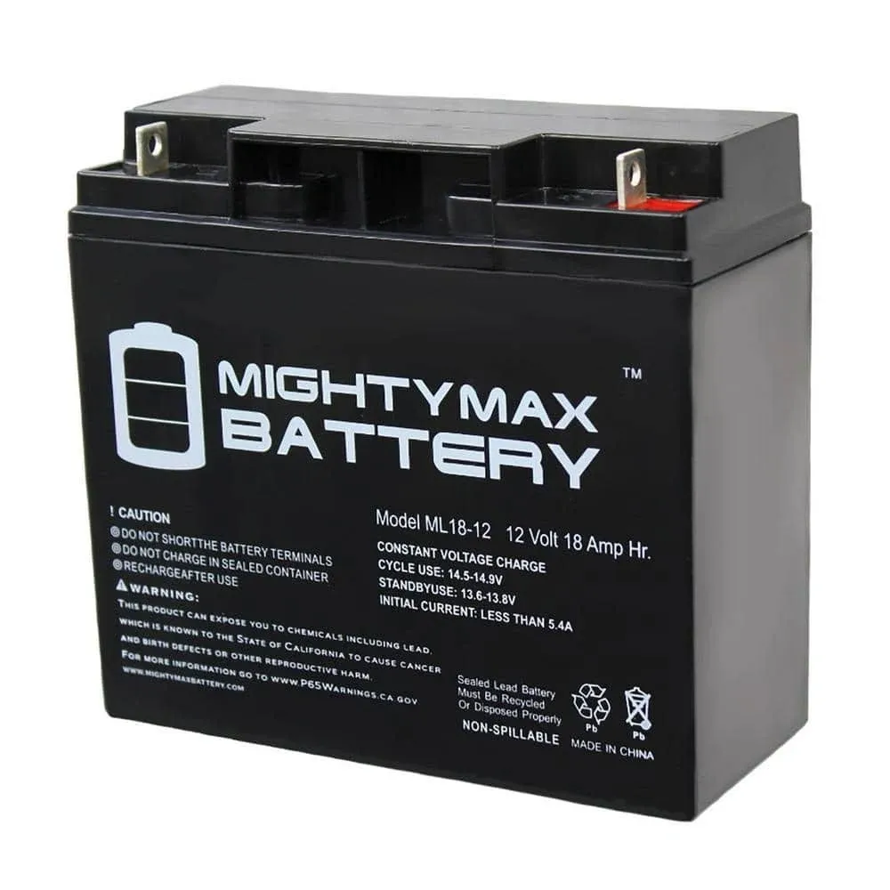 ML18-12 - 12V 18AH BATTERY BOOSTER PAC ES2500, SLA,VRLA RECH