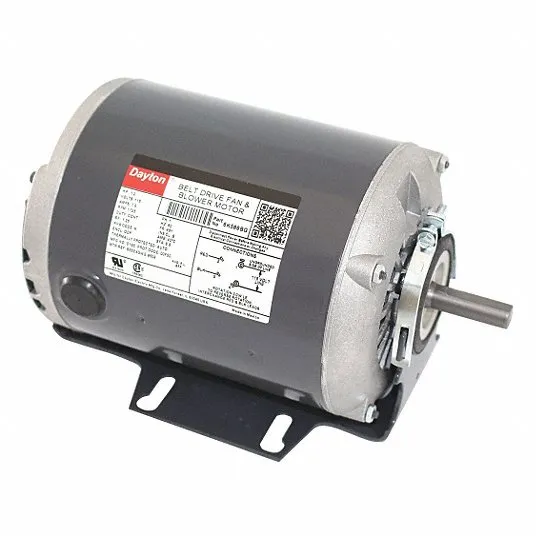 DAYTON Belt Drive Motor: 1 Speed, Open Dripproof, Cradle Base Mount, 1/2 HP, 1,725 Nameplate RPM, B