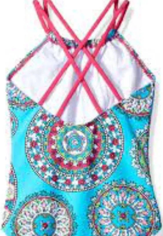 Kanu Surf Girls' Beach Sport Halter One Piece Swimsuit