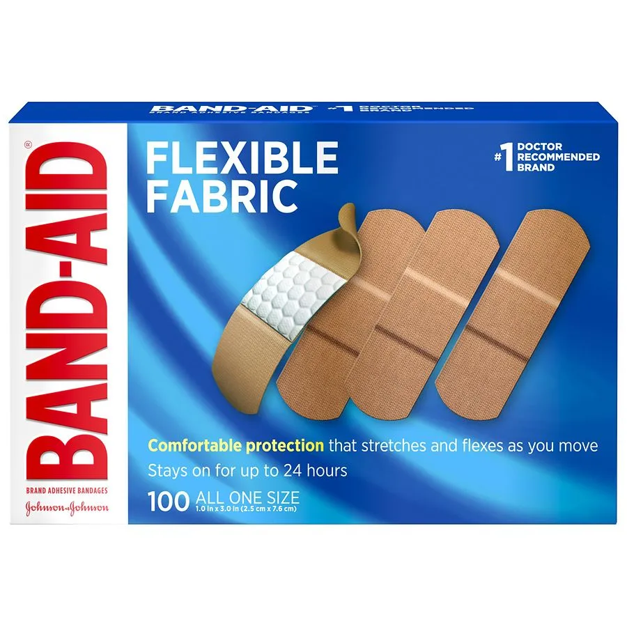 Band-Aid Brand Flexible Fabric Adhesive Bandages - 100 count