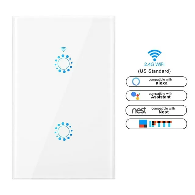 Smart Life Wireless Wall Switch WiFi Smart Light Touch Switch Home Voice Control 1/2/3 Gang 1 Way