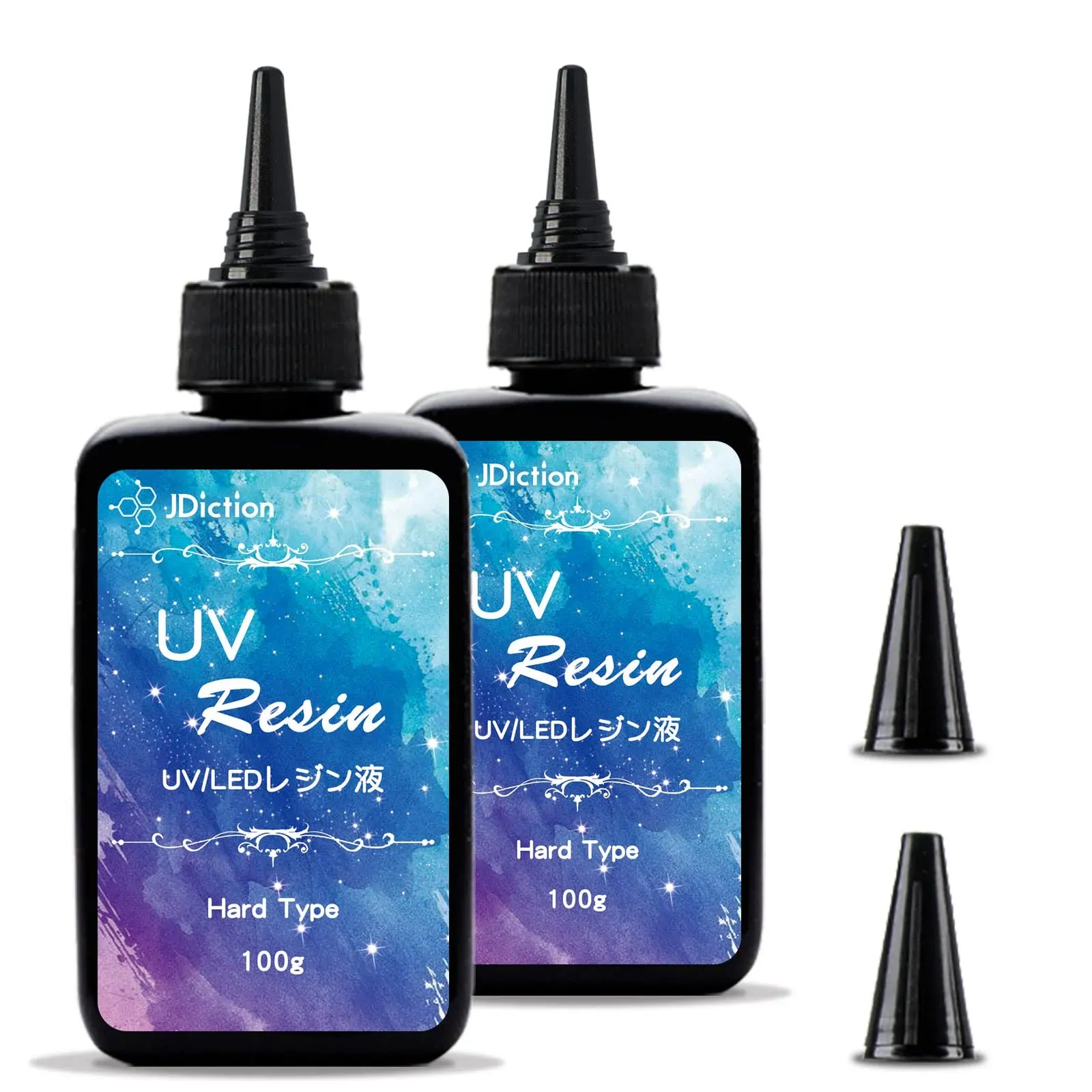 UV Resin, 2 Pcs Upgrade Ultraviolet Epoxy Resin Non-Toxic Crystal Clear Hard Glue ...