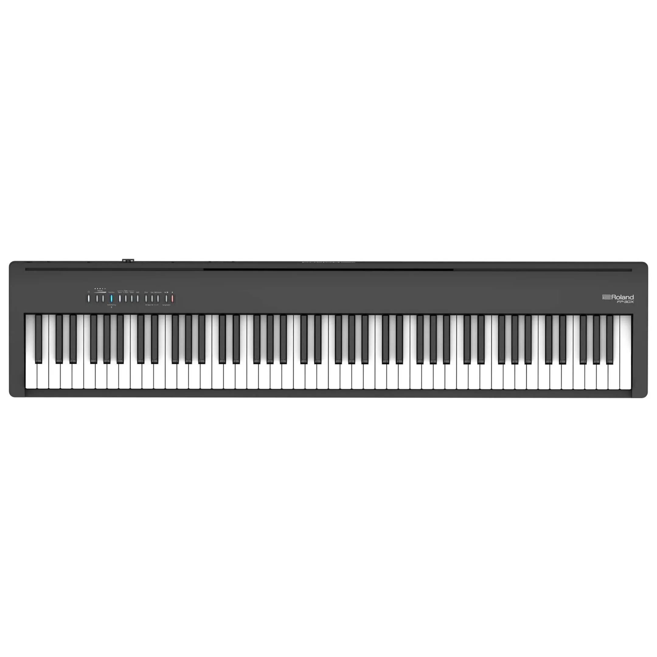 Roland FP-30X 88-Key Digital Piano - Black Bundle with Roland KSC-70 Stand, Roland KPD-70 Three Pedal Unit, Bench, Online Piano Lessons, Instructiona