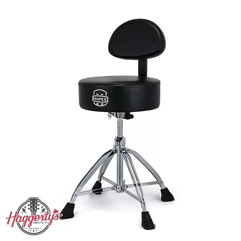 Mapex T870 Round Top Drum Throne with Backrest