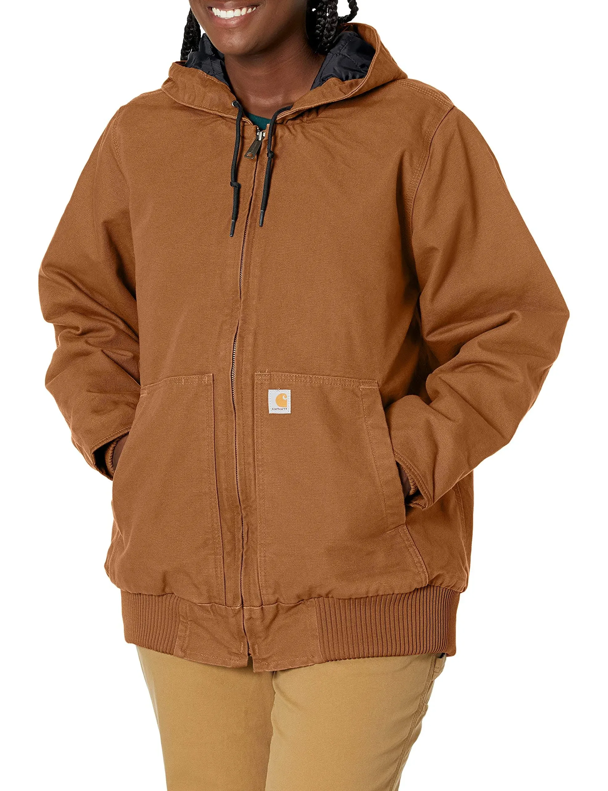 Carhartt Women's Washed Duck Active Jac (Carhartt Brown) XL