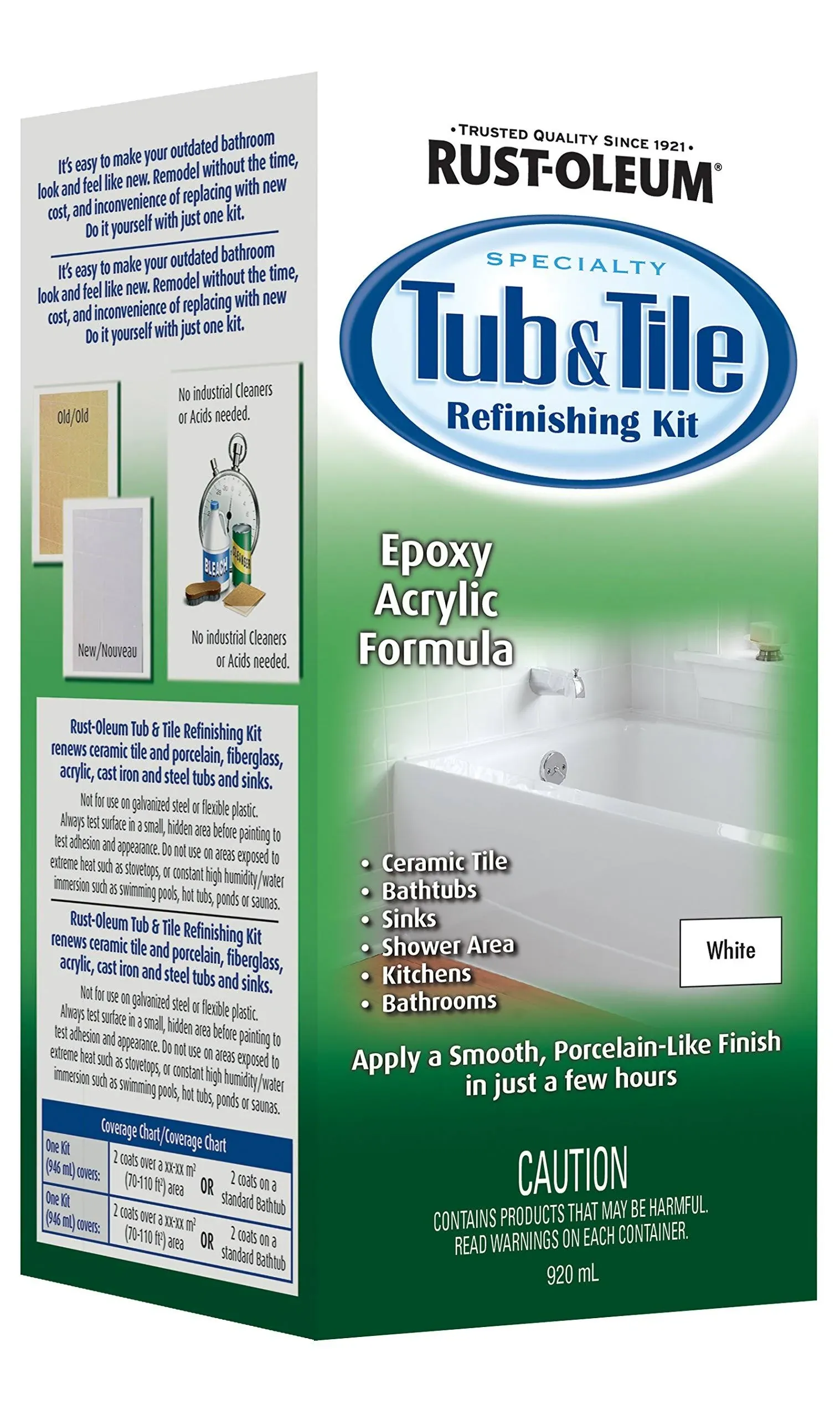 Rust-Oleum Tub & Tile Refinishing Kit White 386626