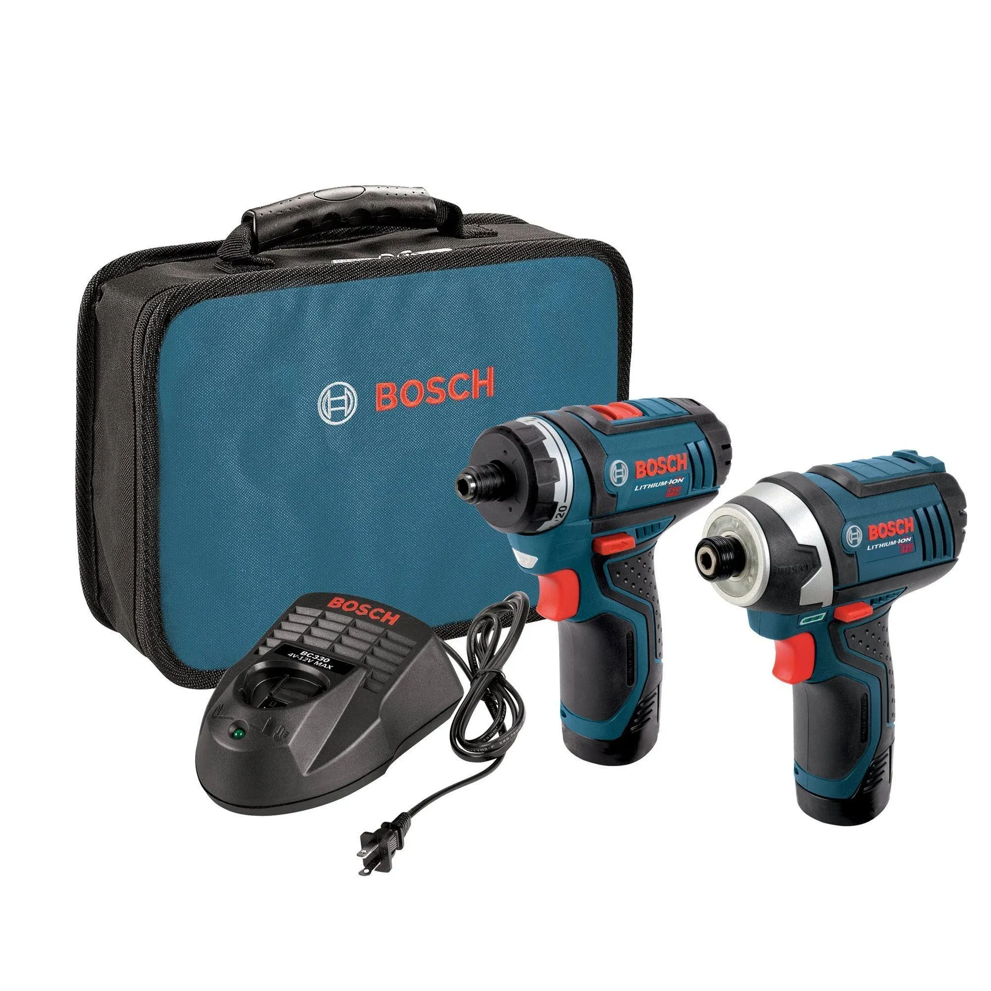 Bosch 12V Max 2-Tool Combo Kit with 3/8 In. Drill/Driver, Impact Driver and (2) 2.0 Ah Batteries