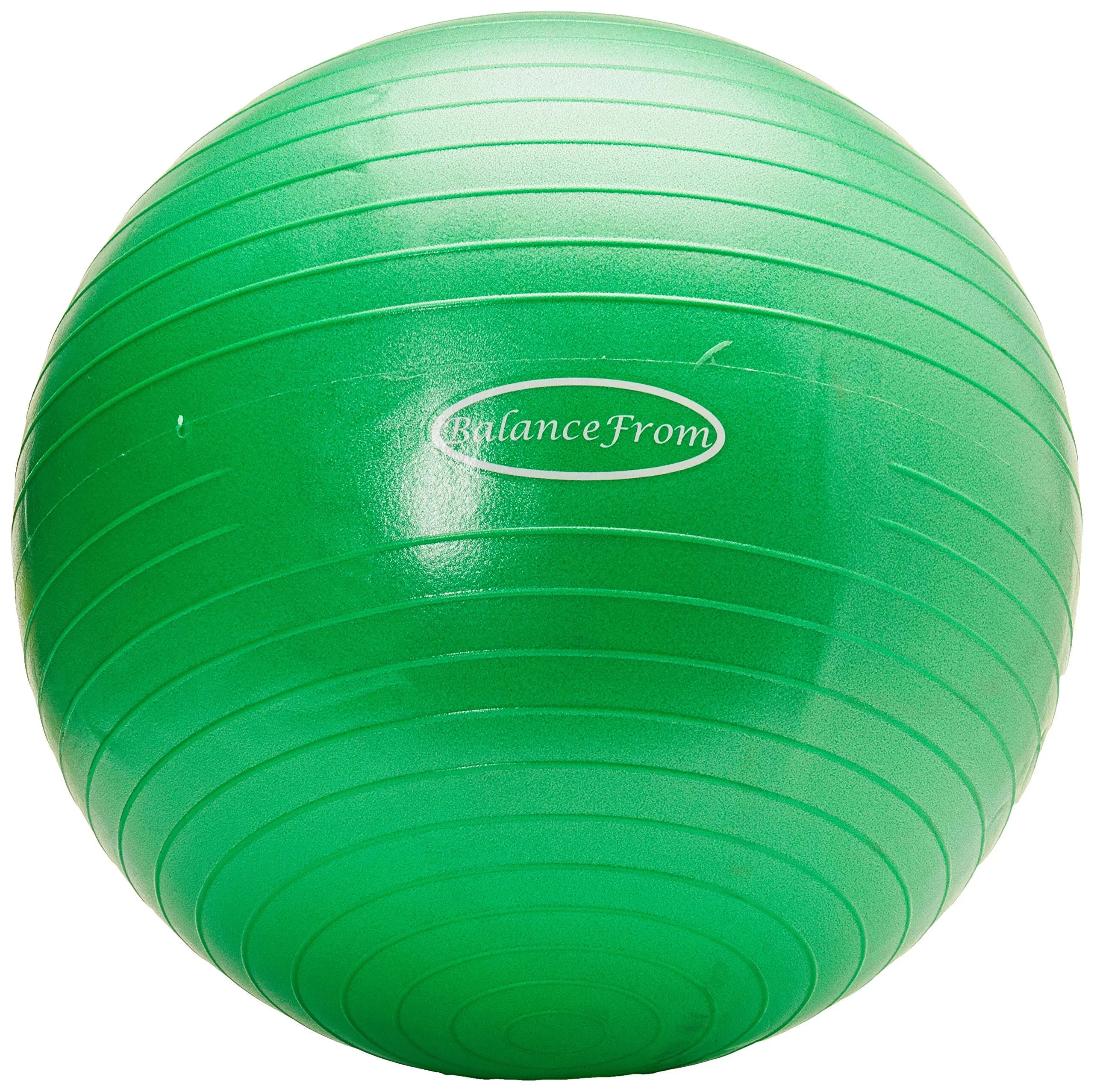 BalanceFrom Anti-Burst Exercise Ball with Quick Pump - Yoga, Fitness, Birthing - 2,000lb Capacity - Green - 34-Inch, XXL