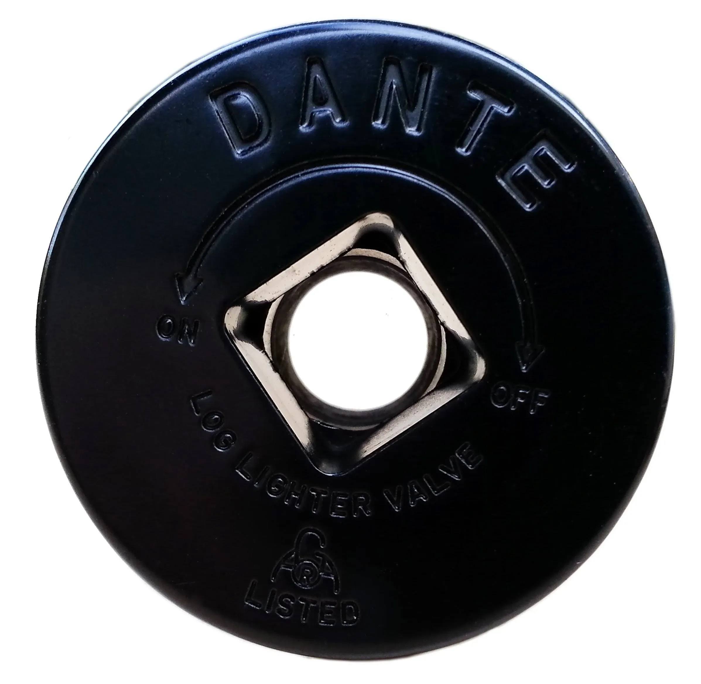 Dante Blue Flame Fireplace Flat Black Floor Plate for Floor Valve FP.GV.FB