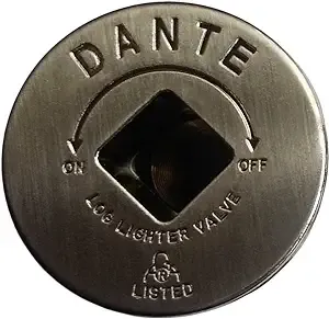 Dante FP.GV.FB Flat Black Floor Plate for Dante Globe Valve - 1/2" Threaded Mating Valve