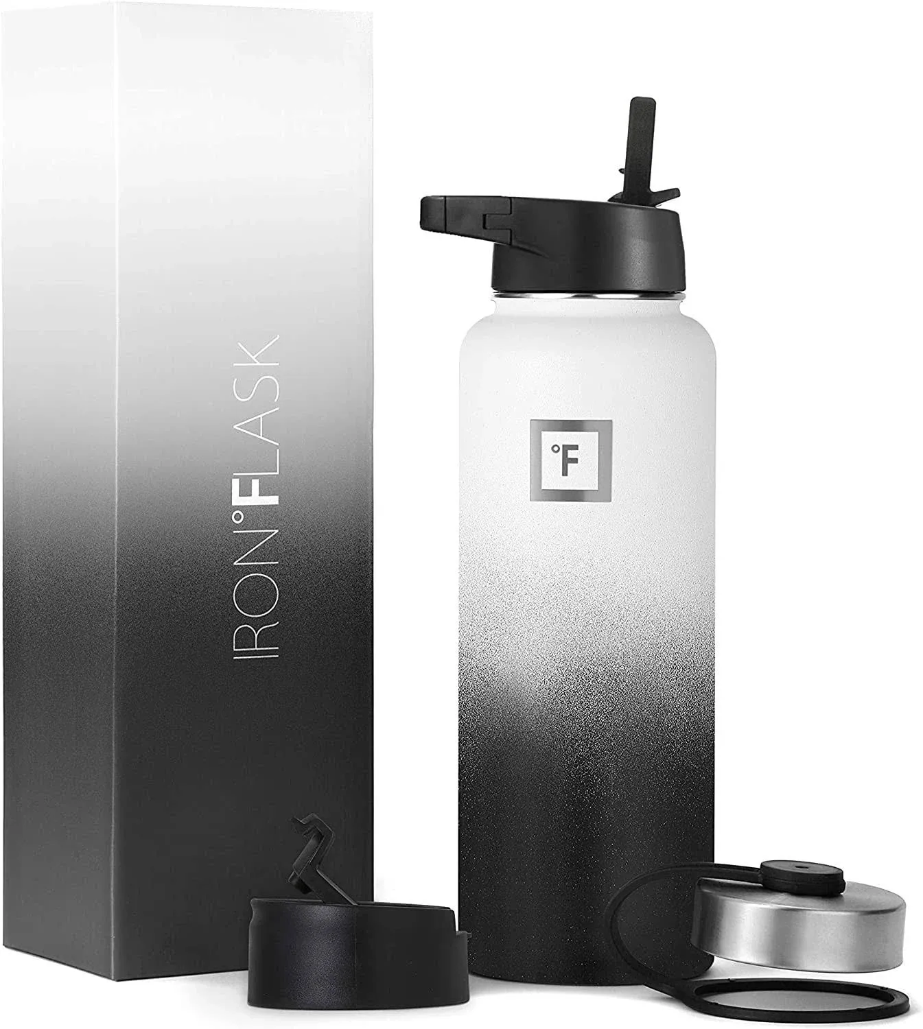 Iron Flask Sports Water Bottle 3 Lids Leak Proof