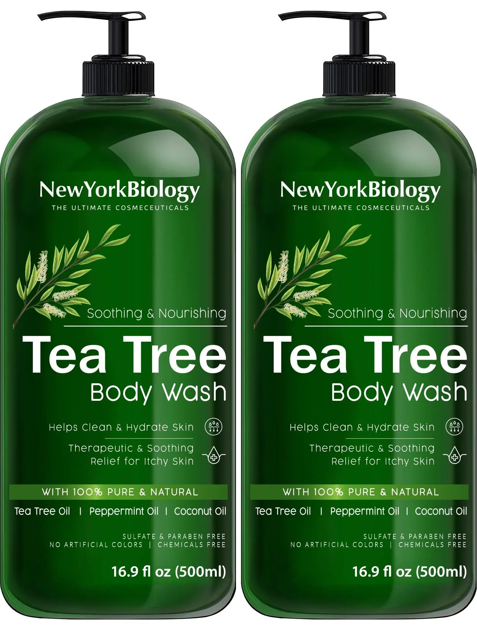 New York Biology Tea Tree Body Wash for Men and Women – Moisturizing Body Wash ...