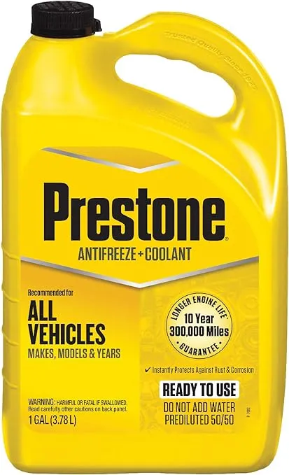 Prestone AF2100-6PK Extended Life 50/50 Antifreeze - 1 Gallon, (Pack of 6)