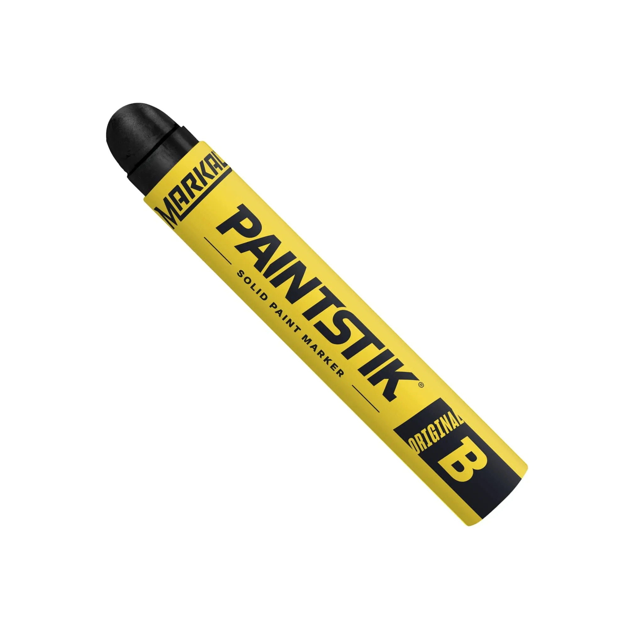 Markal Paintstik B Solid Paint Crayon, Black, 12/Box (80223)