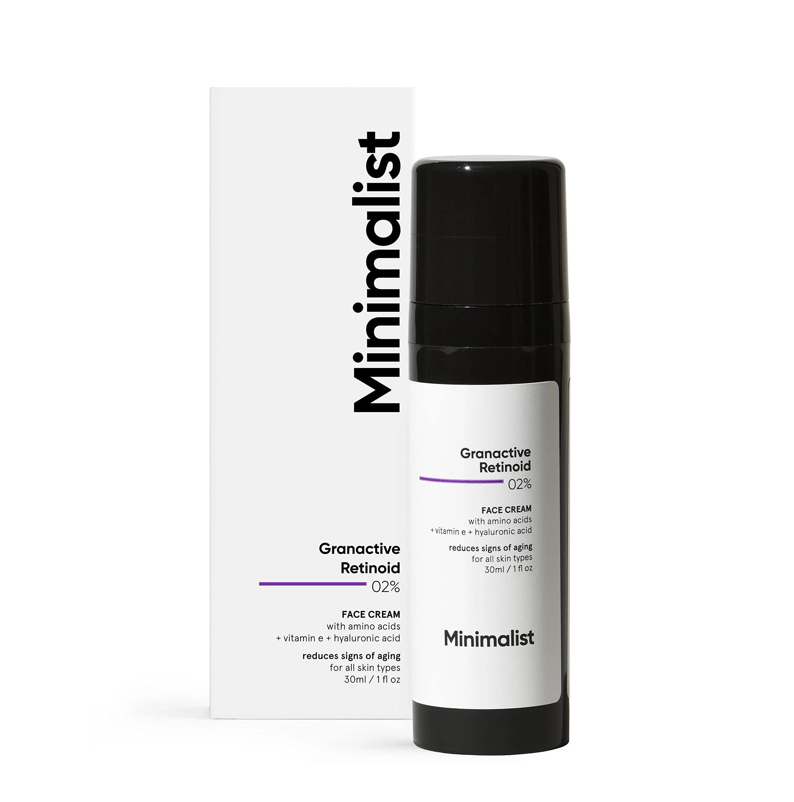 Minimalist 2% Retinoid Anti Ageing Night Cream for Wrinkles &amp; Fine Lines 30ml