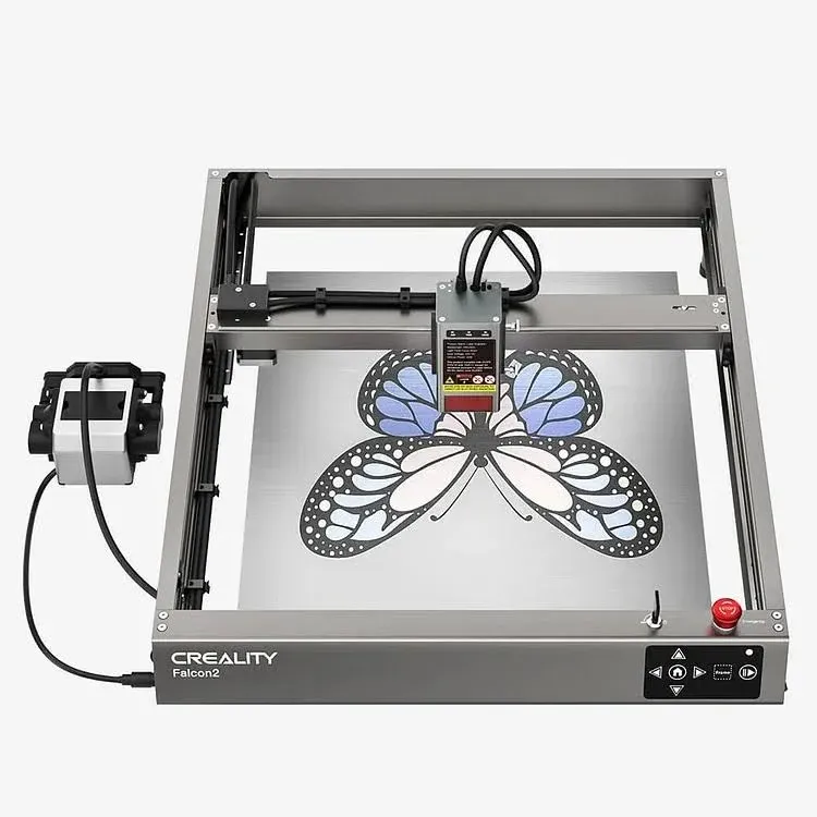 Official Creality Falcon2 Laser Engraver, True 22W High-Power Output Laser Cutter with Integrated Air Assist Pump, DIY Laser Engraving Machine for Wood and Metal, Leather, Acrylic