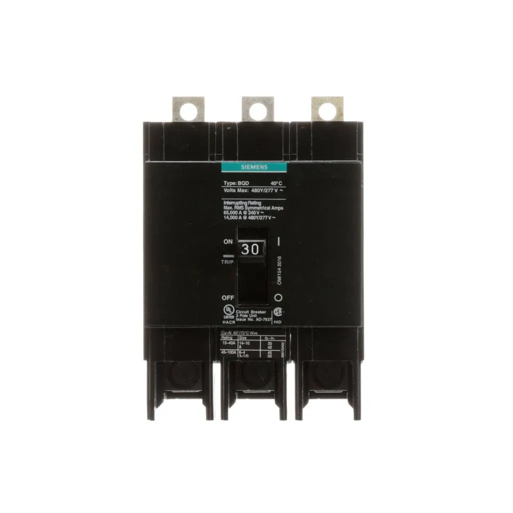 Siemens BQD330 3 Pole Circuit Breaker