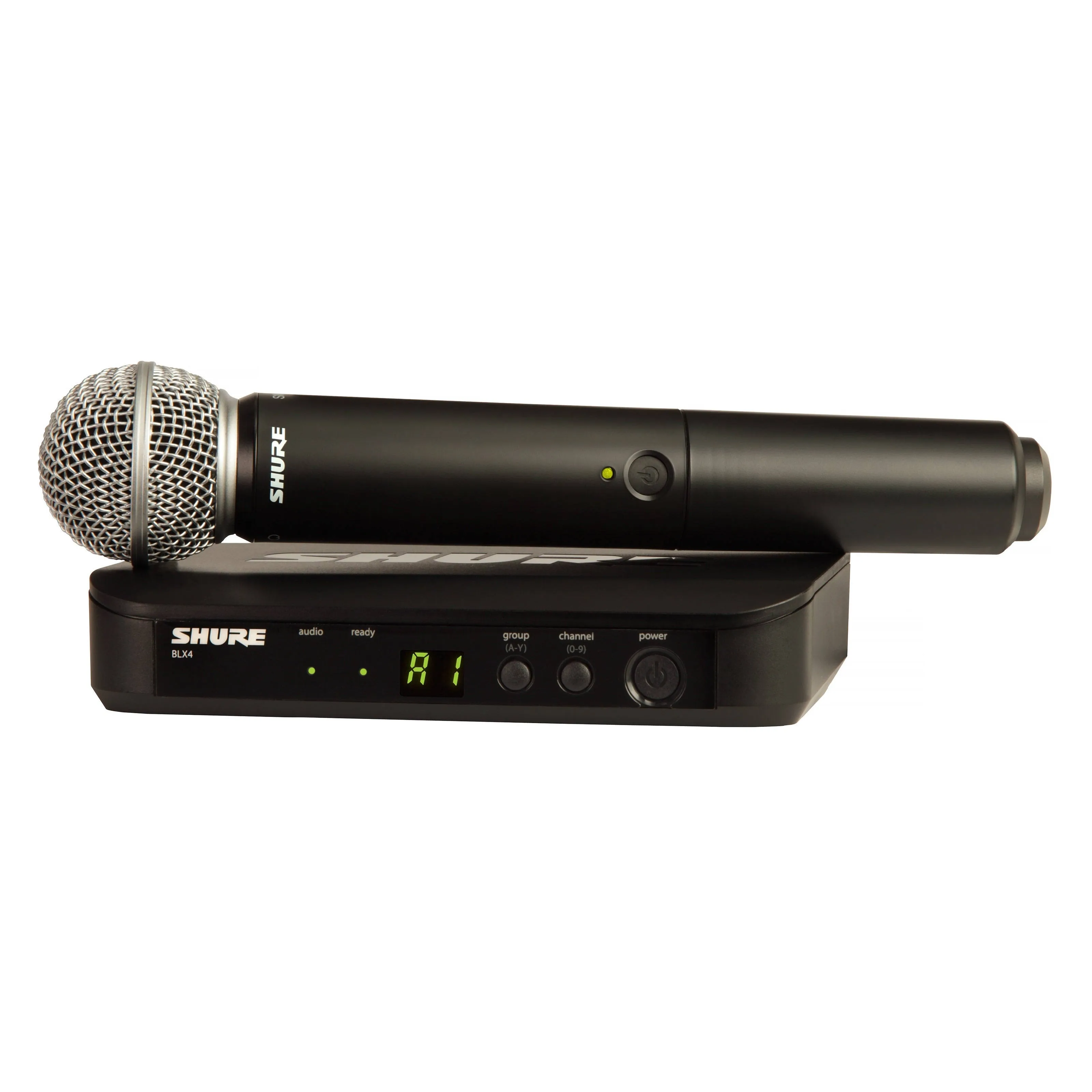 Sistema de microfone sem fio Shure BLX24/SM58 para vocais - duração da bateria de 14 horas, alcance de 300 pés, UHF | Inclui microfone vocal portátil SM58, receptor de canal único | Banda H10